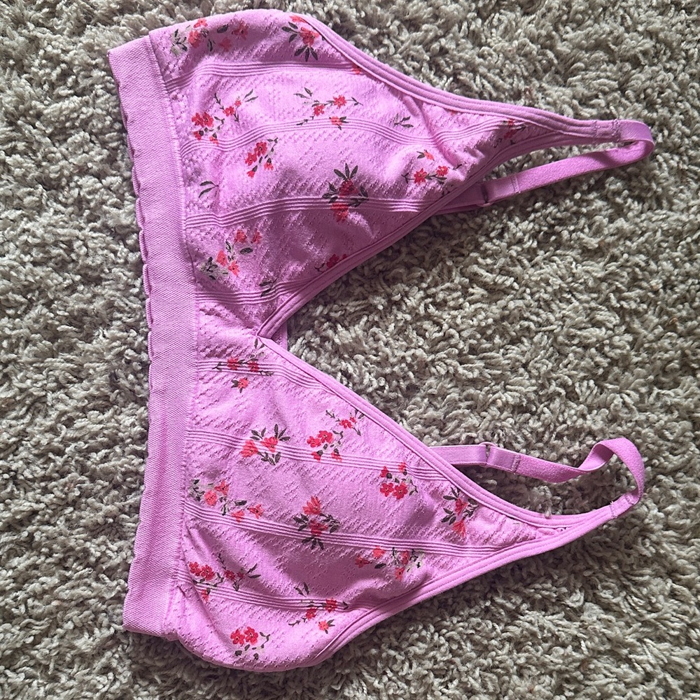 PINK Victoria's Secret Floral Pink Bralette
